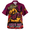 Brisbane Broncos Hawaiian Shirt Anzac Day Pride Of Service Eternal Memory