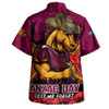 Brisbane Broncos Hawaiian Shirt Anzac Day Pride Of Service Eternal Memory