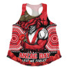 St. George Illawarra Dragons Women Racerback Singlet Anzac Day Pride Of Service Eternal Memory