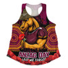 Brisbane Broncos Women Racerback Singlet Anzac Day Pride Of Service Eternal Memory