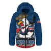 Sydney Roosters Hooded Padded Jacket Anzac Day Pride Of Service Eternal Memory