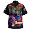 Newcastle Knights Hawaiian Shirt Anzac Day Purple Poppy And Animals That Served