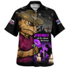 Queensland Maroons Hawaiian Shirt Anzac Day Purple Poppy And Animals That Served