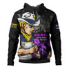 North Queensland Cowboys Hoodie Anzac Day Purple Poppy And Animals That Served