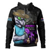 New South Wales Blues Hoodie Anzac Day Purple Poppy And Animals That Served