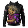 Queensland Maroons Hoodie Anzac Day Purple Poppy And Animals That Served