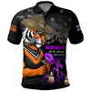 Wests Tigers Polo Shirt Anzac Day Purple Poppy And Animals That Served