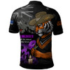 Wests Tigers Polo Shirt Anzac Day Purple Poppy And Animals That Served