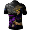 Melbourne Storm Polo Shirt Anzac Day Purple Poppy And Animals That Served