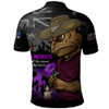 Queensland Maroons Polo Shirt Anzac Day Purple Poppy And Animals That Served