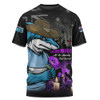 Cronulla-Sutherland Sharks T-Shirt Anzac Day Purple Poppy And Animals That Served