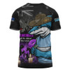 Cronulla-Sutherland Sharks T-Shirt Anzac Day Purple Poppy And Animals That Served