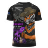 Wests Tigers T-Shirt Anzac Day Purple Poppy And Animals That Served