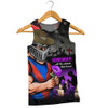 Newcastle Knights Men Singlet Anzac Day Purple Poppy And Animals That Served