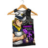 North Queensland Cowboys Men Singlet Anzac Day Purple Poppy And Animals That Served