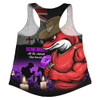 Redcliffe Dolphins Women Racerback Singlet Anzac Day Purple Poppy And Animals That Served