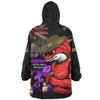 Redcliffe Dolphins Snug Hoodie Anzac Day Purple Poppy And Animals That Served