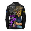 Gold Coast Titans Long Sleeve Polo Shirt Anzac Day Purple Poppy And Animals That Served