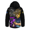 Gold Coast Titans Hooded Padded Jacket Anzac Day Purple Poppy And Animals That Served