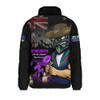 New Zealand Warriors Padded Jacket Anzac Day Purple Poppy And Animals That Served