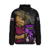 Queensland Maroons Padded Jacket Anzac Day Purple Poppy And Animals That Served