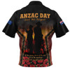 Australia Zip Polo Shirt Anzac Day Dawn Remembrance Eternal Tribute