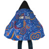 [Custom] Australia Aboriginal Cloak - Indigenous Footprint Patterns Blue Color