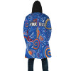 [Custom] Australia Aboriginal Cloak - Indigenous Footprint Patterns Blue Color