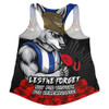 North Melbourne Women Racerback Singlet ANZAC Day Not For Victory For Remembrance