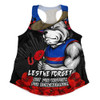 Western Bulldogs Women Racerback Singlet ANZAC Day Not For Victory For Remembrance
