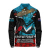 Port Adelaide Long Sleeve Polo Shirt ANZAC Day Not For Victory For Remembrance