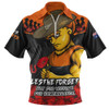 GWS GIANTS Zip Polo Shirt ANZAC Day Not For Victory For Remembrance