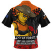 GWS GIANTS Zip Polo Shirt ANZAC Day Not For Victory For Remembrance