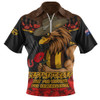Hawthorn Zip Polo Shirt ANZAC Day Not For Victory For Remembrance
