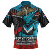 Port Adelaide Zip Polo Shirt ANZAC Day Not For Victory For Remembrance