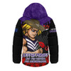 Fremantle Hooded Padded Jacket ANZAC Day Not For Victory For Remembrance