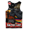 Adelaide Crows Men Singlet Anzac Day Dawn Of Courage Eternal Tribute
