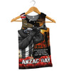 Collingwood Men Singlet Anzac Day Dawn Of Courage Eternal Tribute