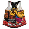 Brisbane Lions Women Racerback Singlet Anzac Day Dawn Of Courage Eternal Tribute