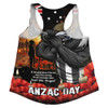Collingwood Women Racerback Singlet Anzac Day Dawn Of Courage Eternal Tribute