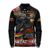 Adelaide Crows Long Sleeve Polo Shirt Anzac Day Dawn Of Courage Eternal Tribute