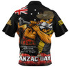 Richmond Zip Polo Shirt Anzac Day Dawn Of Courage Eternal Tribute