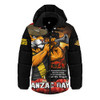 Richmond Hooded Padded Jacket Anzac Day Dawn Of Courage Eternal Tribute