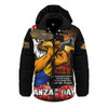 West Coast Eagles Hooded Padded Jacket Anzac Day Dawn Of Courage Eternal Tribute