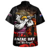 Manly Warringah Sea Eagles Hawaiian Shirt Anzac Day Rising Dawn Ceremony Lest We Forget Courage