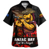 Brisbane Broncos Hawaiian Shirt Anzac Day Rising Dawn Ceremony Lest We Forget Courage