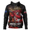 St. George Illawarra Dragons Hoodie Anzac Day Rising Dawn Ceremony Lest We Forget Courage