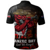 St. George Illawarra Dragons Polo Shirt Anzac Day Rising Dawn Ceremony Lest We Forget Courage