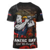 Sydney Roosters T-Shirt Anzac Day Rising Dawn Ceremony Lest We Forget Courage
