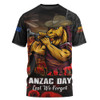 Brisbane Broncos T-Shirt Anzac Day Rising Dawn Ceremony Lest We Forget Courage